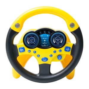 Yellow Sound & Light Toy Steering Wheel - 4aKid