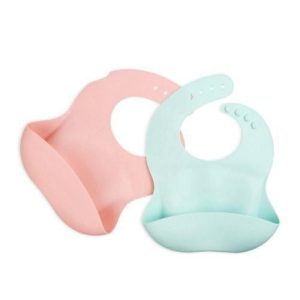 Silicone Baby Bib with Crumb Catcher - Assorted Colours