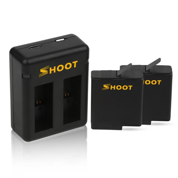 2Pcs GoPro Hero5/6/7 Batteries with Dual Slot Charger - Image 2