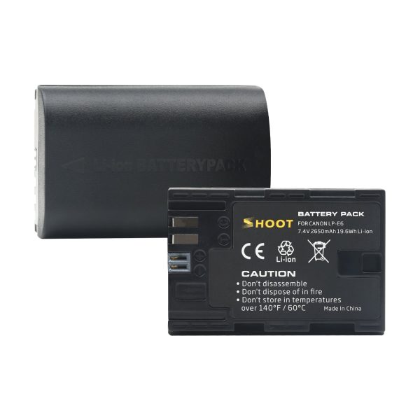 2Pcs LP-E6 Batteries with Dual Slot Charger For Canon Cameras - Image 3