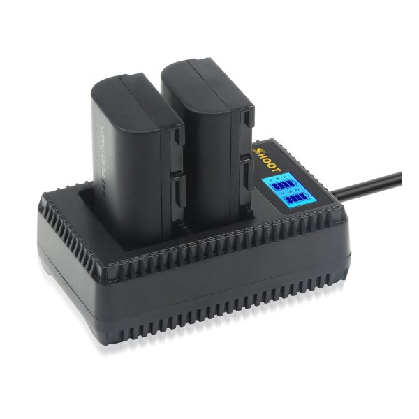 2Pcs LP-E6 Batteries with Dual Slot Charger For Canon Cameras - Image 4