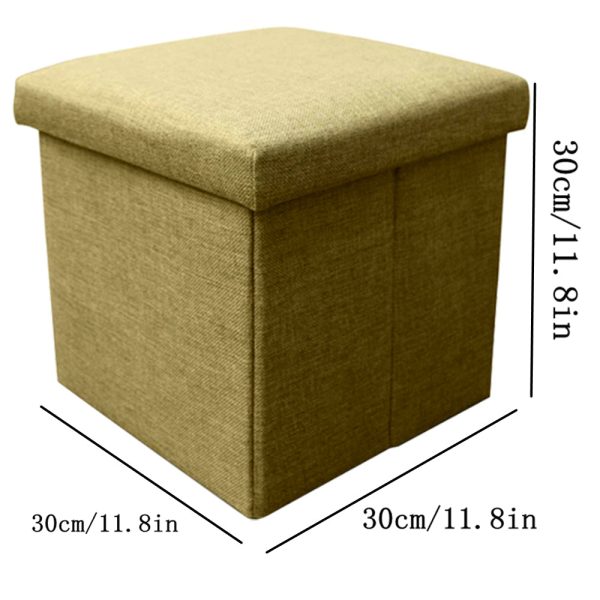 2 Pack Collapsible Storage Box Cube Stool - Image 2