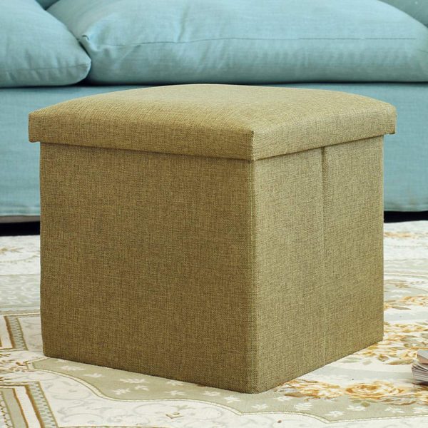 2 Pack Collapsible Storage Box Cube Stool - Image 3