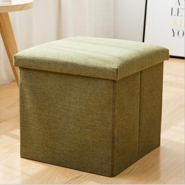 2 Pack Collapsible Storage Box Cube Stool - Image 4