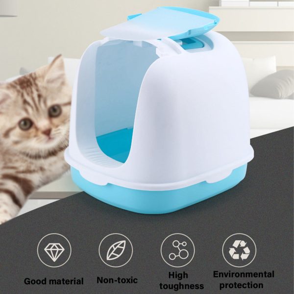 Pet Cat Litter Box - Blue (Clearing Item) - Image 3