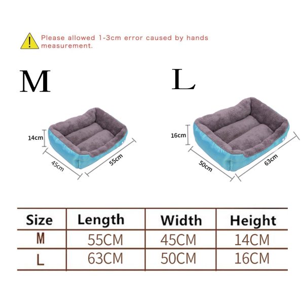 2Pcs Pet Plush Cushion Bed Set - Image 4