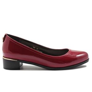 Block Heel - Maroon