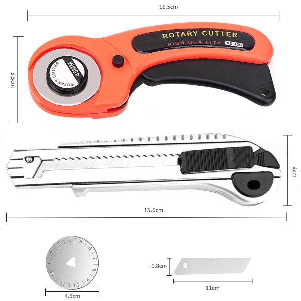 45mm Rotary Cutter & Utility Knife Set - Image 4