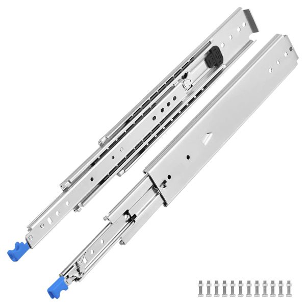 Set of 2 Heavy Duty 53mm 4 x 4 Bakkie Drawer Slides With Lock-1.5m