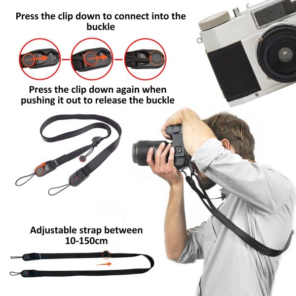 Quick Release Camera Shoulder & Wrist Strap Set - Image 4