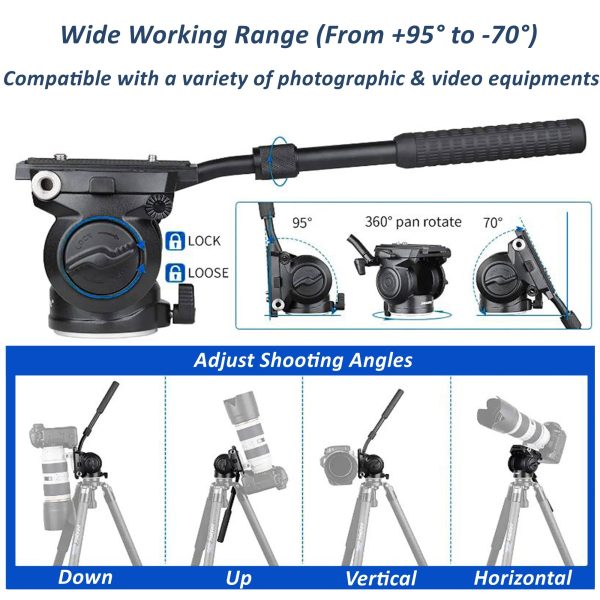 Video Camera Fluid Drag Pan Tilt Head - Image 2