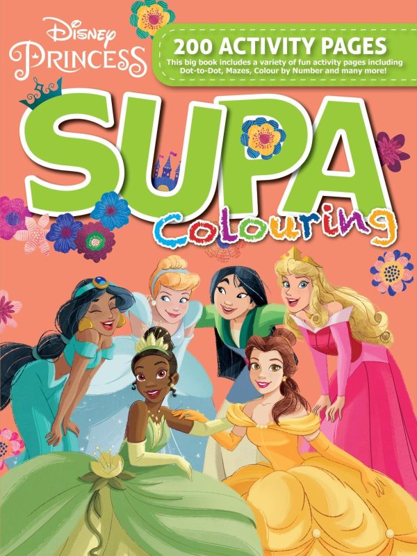 DISNEY PRINCESS - 200PG SUPA COLOUR & ACTIVITY BOOK