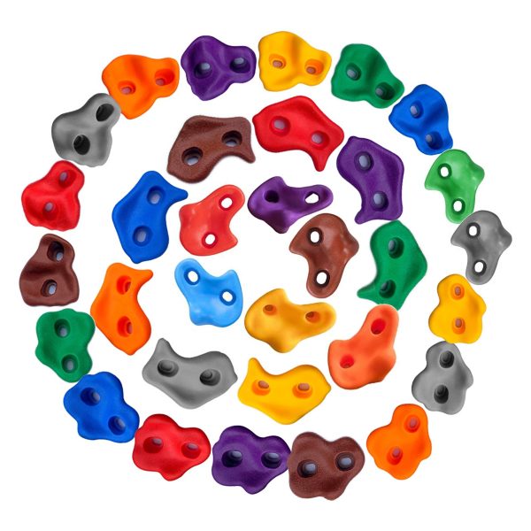 32Pcs DIY Kids Rock Climbing Wall Holds Grips