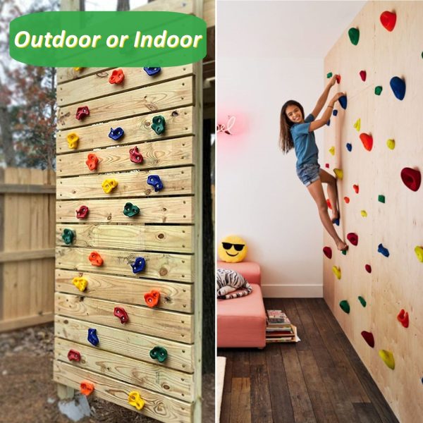 32Pcs DIY Kids Rock Climbing Wall Holds Grips - Image 2