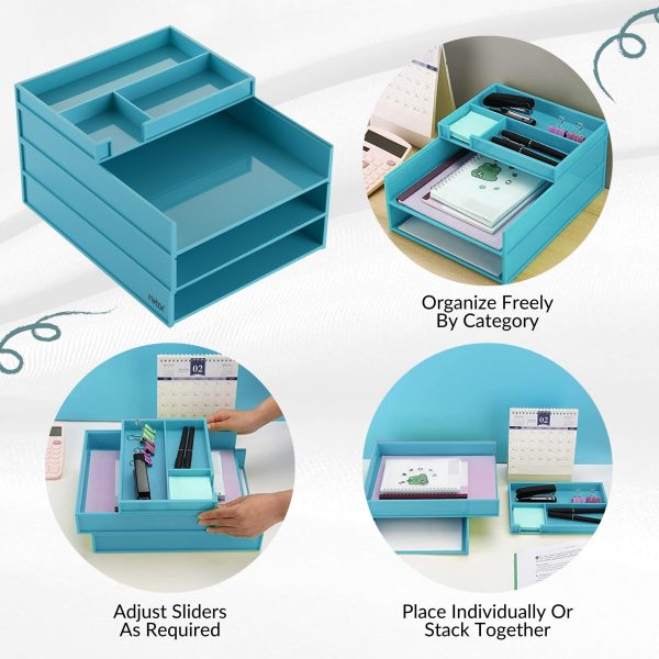 Stackable File Tray Stationary Organizer - Image 4