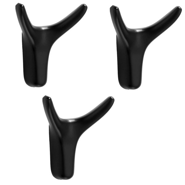 3 Pack Metal Horn Towel Coat Wall Hooks