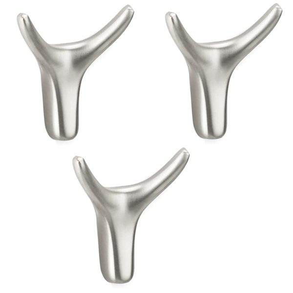 3 Pack Metal Horn Towel Coat Wall Hooks - Image 14