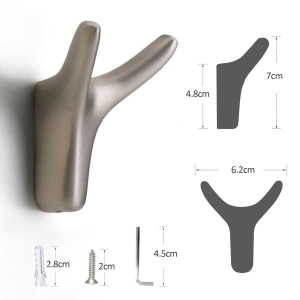 3 Pack Metal Horn Towel Coat Wall Hooks - Image 17