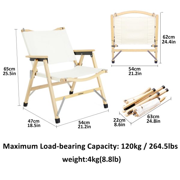 Wooden Folding Camping Kermit Chair - Image 4