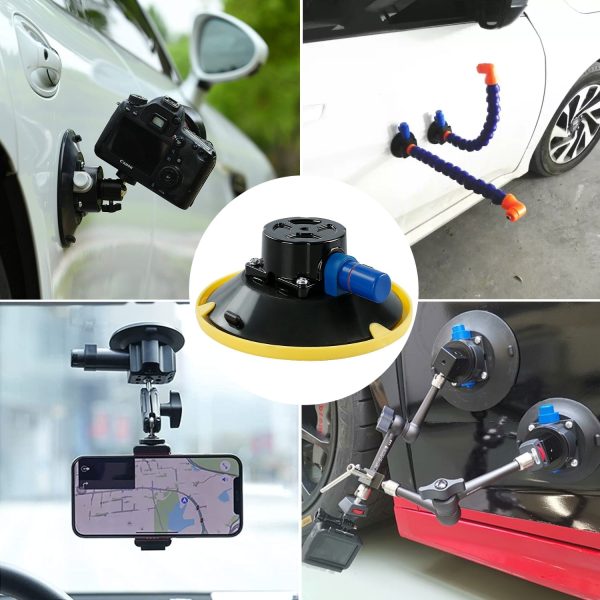 G1/4 Thread 4.5 inch Vacuum Suction Cup for Dent Repair Car Camera Mount - Image 2