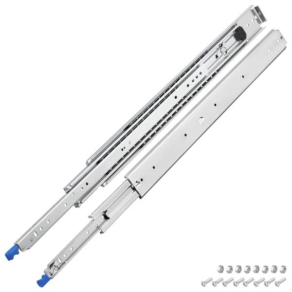 Set of 2 Heavy Duty 76mm 4 x 4 Bakkie Drawer Slides With Lock-2.9m