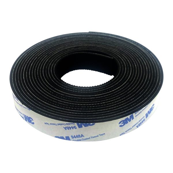 2cm Wide Anti Slip Self Adhesive Furniture Grip Rubber Strip - 5m