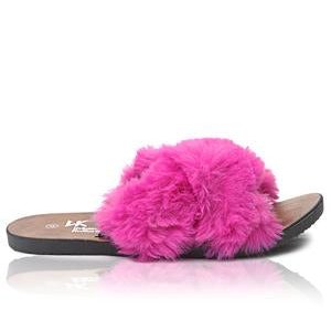 Fluff Sandals - Fuschia