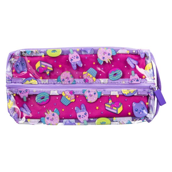 Quest Clear PVC Pencil Case Sugar Purple