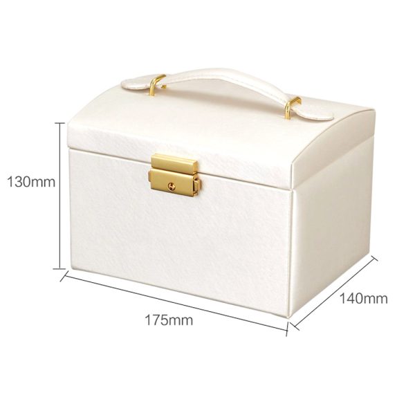 3 Tier Jewelry Lockable Storage Organizer Box - Image 2