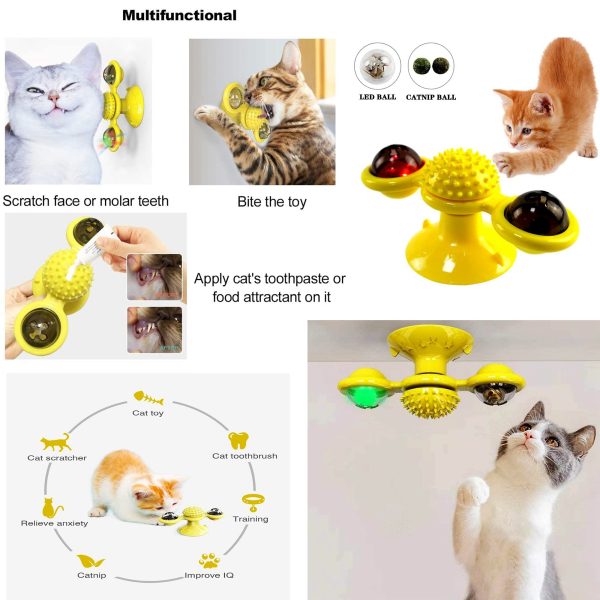 Cat Ball Toy & Suction Cup Windmill Scratcher Set - Image 3