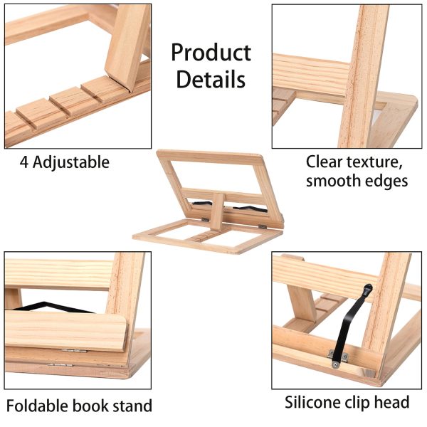 Wooden Bookrack Recipe Tablet Stand - Image 2