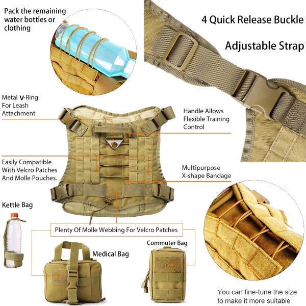 Tactical Dog Harness Vest Set - XL - Image 2