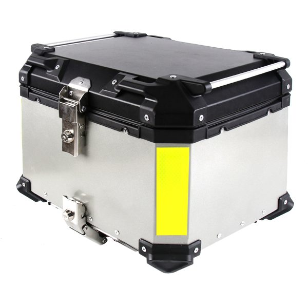 45L Motorcycle Aluminum Alloy Top Box - Silver