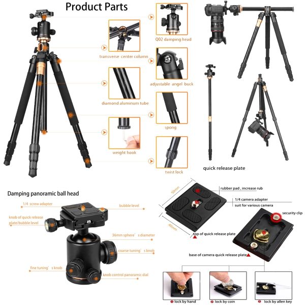 Transverse Center Vertical Angle Camera Tripod - Image 2