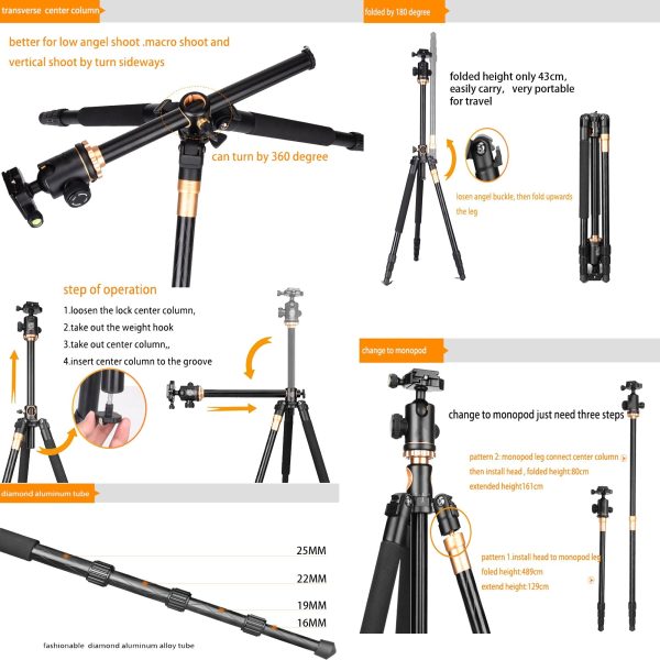 Transverse Center Vertical Angle Camera Tripod - Image 3