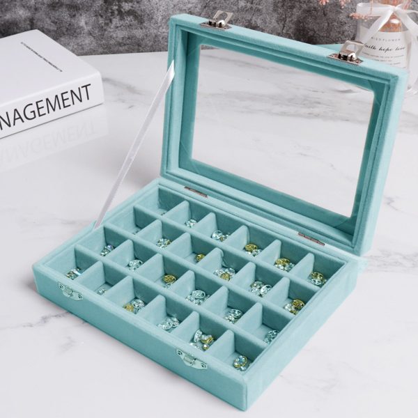 24 Slots Velvet Jewelry Display Tray - Image 2