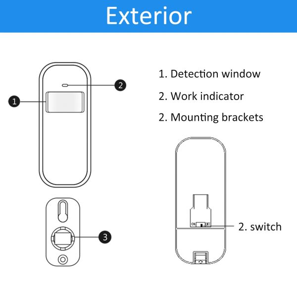 Wireless PIR Motion Detector Sensor 2Pcs - Image 4