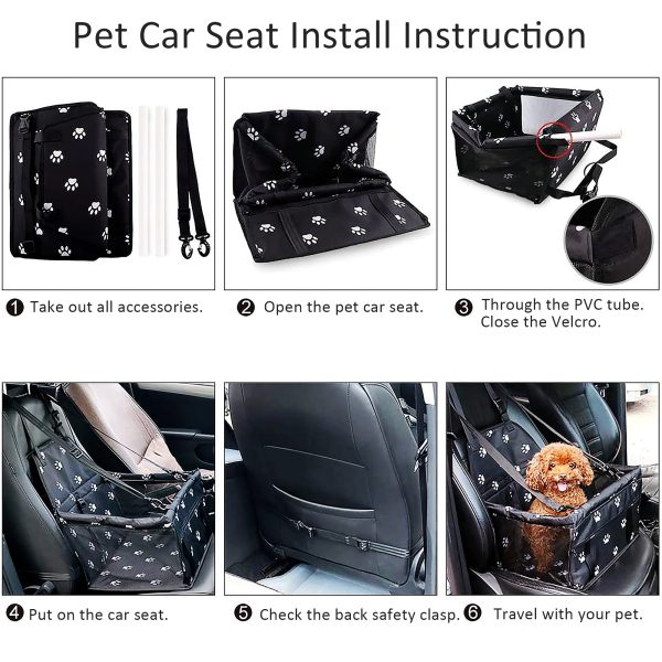 Pet Travel Car Seat Cover Booster Seat - Image 4