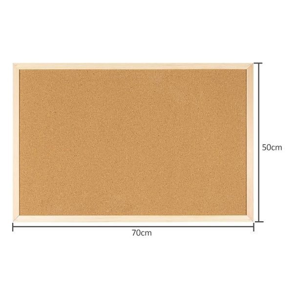 Wall-Mounted Wooden Frame Cork Board 50 x 70cm - Image 5