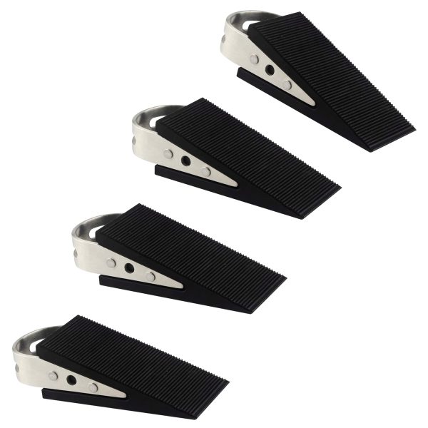 Rubber Door Stopper Wedge - 4PCs