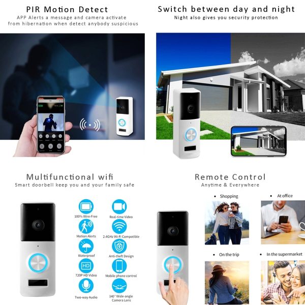 Smart Home Security Wireless Doorbell with Build In Camera Set (Clearing Item) - Image 2