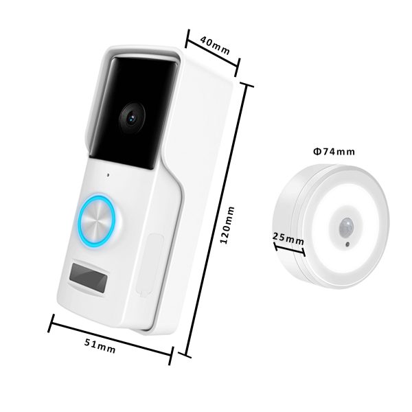 Smart Home Security Wireless Doorbell with Build In Camera Set (Clearing Item) - Image 5