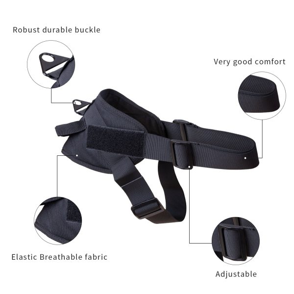 Adjustable Dog Vest & Leash - Black - Image 3