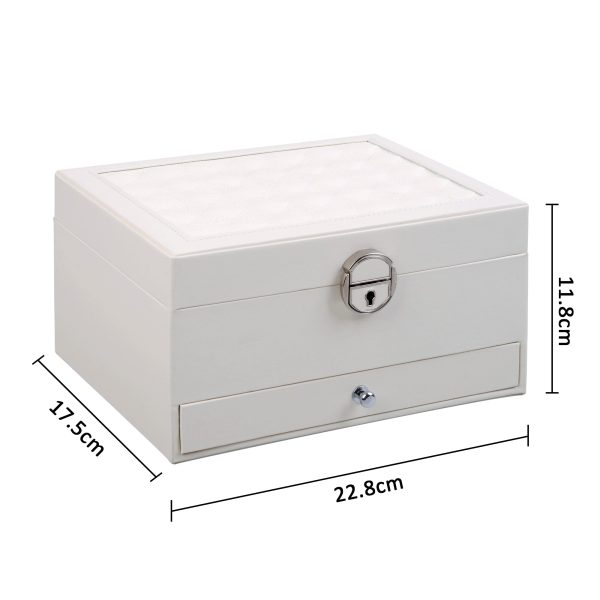 PU Leather Jewelry Box Organizer with Drawer - Image 4