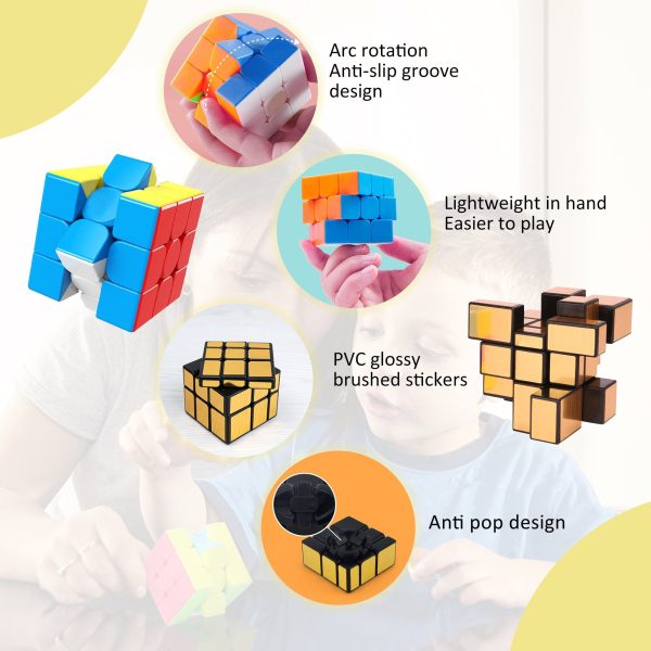 Budget 3 x 3 Magic Mirror Puzzle & Cube Puzzle Set - Image 3