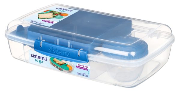 1.76L Bento lunch box To Go, With Yogurt Pot. - Image 3