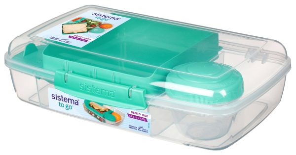 1.76L Bento lunch box To Go, With Yogurt Pot.