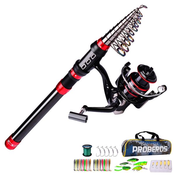 Proberos Compact Fishing Rod and Reel Set