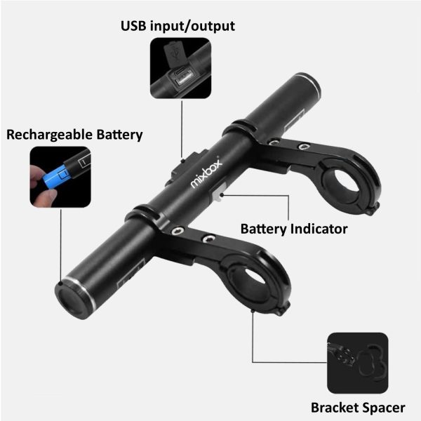 Bicycle Handlebar Extender Charger Phone Holder Handle Tape Set - Image 2