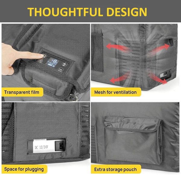 Insulated Protective Cover Transit Bag for Mix Box 25L Car Refrigerator - Image 4